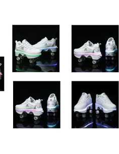 Patines en línea Wecoo 2 en 1 con ruedas retráctiles 2