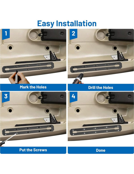 Riel de Kayak Omoojee 01 Accesorios Montaje Paquete de 2