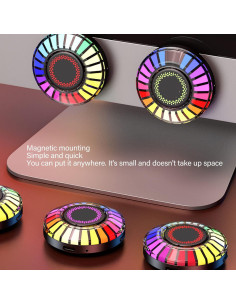 2 Luces LED RGB Magnéticas para Auto con Control APP 2