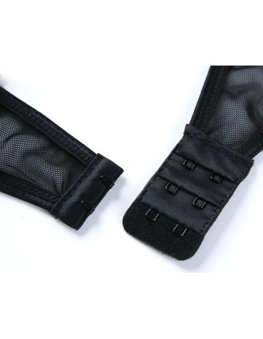 Lencería Sexy AIBINGGE Teddy Encaje Talla Grande Negro