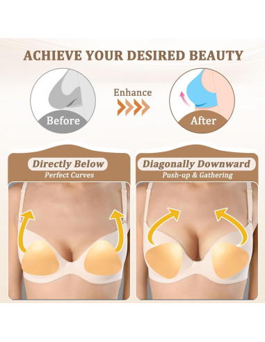 Almohadillas Push Up PRISSESA Doble Cara Amarillo 14.6x14.4 cm