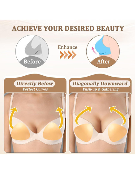 Almohadillas Push Up PRISSESA Doble Cara Amarillo 14.6x14.4 cm