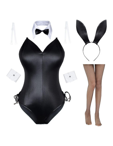 Disfraz de Conejita para Mujeres Senpai Cosplay Negro M