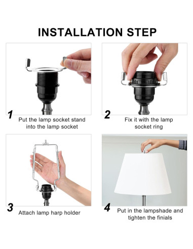 Soporte de Pantalla de Lámpara Mornajina 2Packs Ajustable