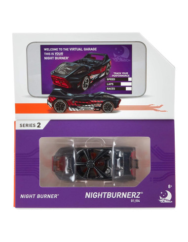 Coche Hot Wheels id Night Burner con Chip NFC 1/64 GML25