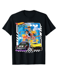 Camiseta Hot Wheels Coop Spark Mac Axle Hombre Negro