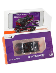 Coche Hot Wheels id Night Burner con Chip NFC 1/64 GML25 2