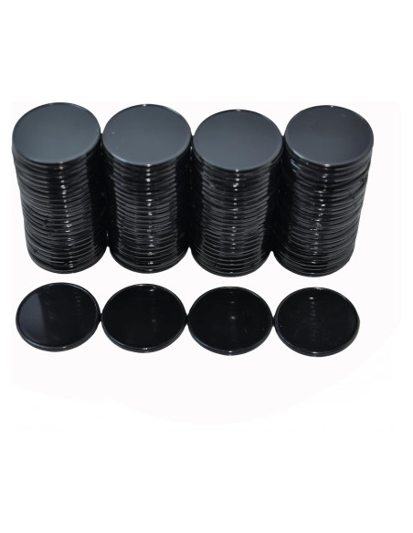 Set de 100 Fichas de Plástico 25mm SmartDealsPro (Negro)