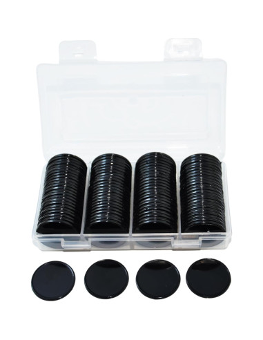 Set de 100 Fichas de Plástico 25mm SmartDealsPro (Negro)