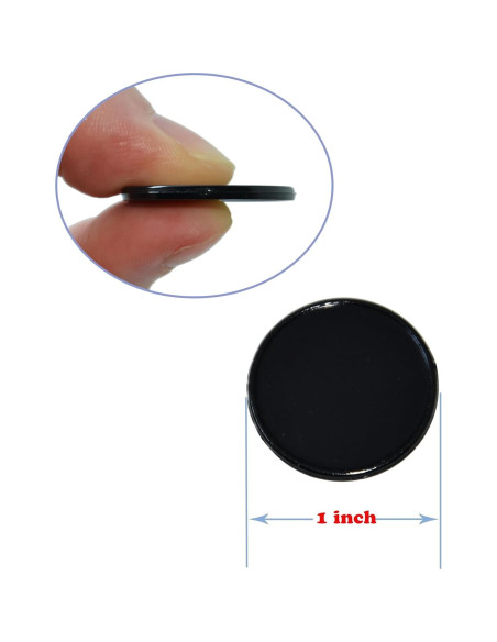 Set de 100 Fichas de Plástico 25mm SmartDealsPro (Negro)