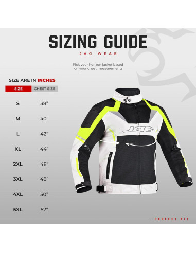 Chaqueta de Motocicleta JAG Horizon - Alta Visibilidad CE Nivel 1