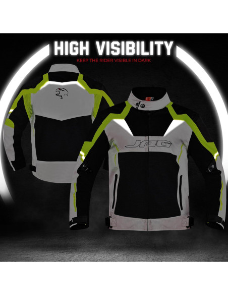 Chaqueta de Motocicleta JAG Horizon - Alta Visibilidad CE Nivel 1