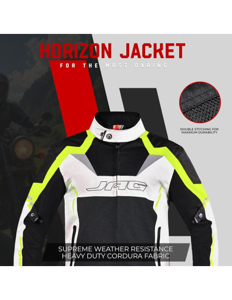 Chaqueta de Motocicleta JAG Horizon - Alta Visibilidad CE Nivel 1