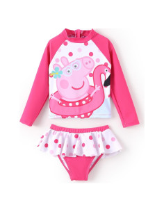 Bañador Peppa Pig para Niña 5-6 Años Rosa Fucsia