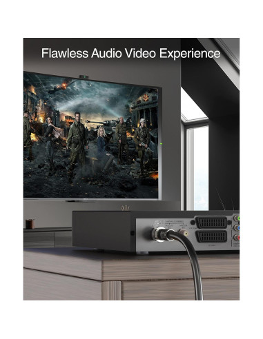 Cable Coaxial BlueRigger RG6 10.67M Alta Velocidad CL3