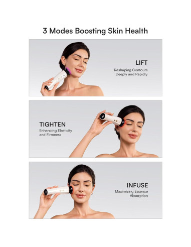 Dispositivo Facial INIA 3 en 1 Luz Roja y Masajeador