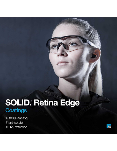 Gafas de Tiro SolidWork Negro con Protección UV y Antiempañante