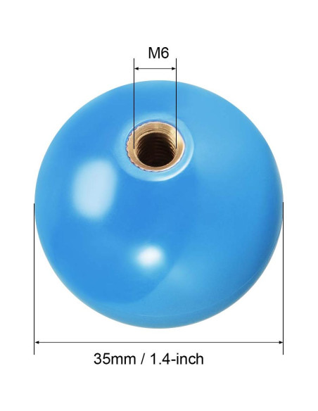 Joystick Bola Superior uxcell 35mm Repuesto Arcade Azul 2Pcs
