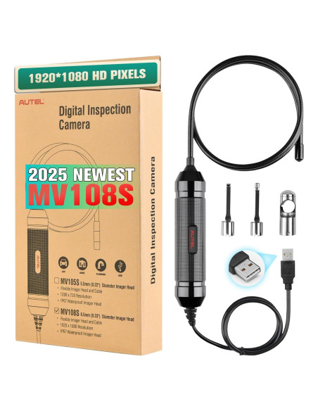 Cámara de Inspección Autel MV108S HD 1920P IP67 8.5mm