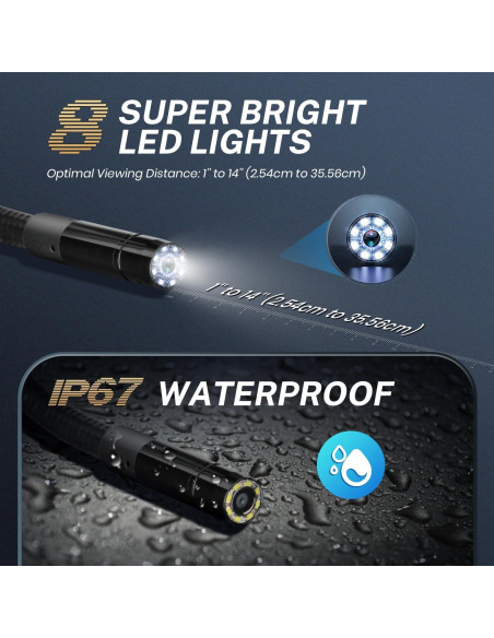 Cámara de Inspección Autel MV108S HD 1920P IP67 8.5mm