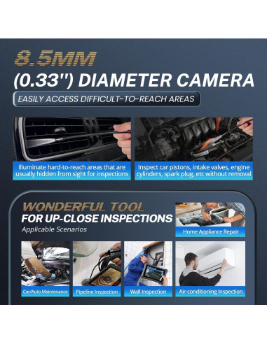 Cámara de Inspección Autel MV108S HD 1920P IP67 8.5mm