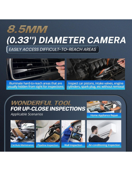 Cámara de Inspección Autel MV108S HD 1920P IP67 8.5mm