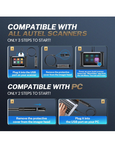 Cámara de Inspección Autel MV108S HD 1920P IP67 8.5mm