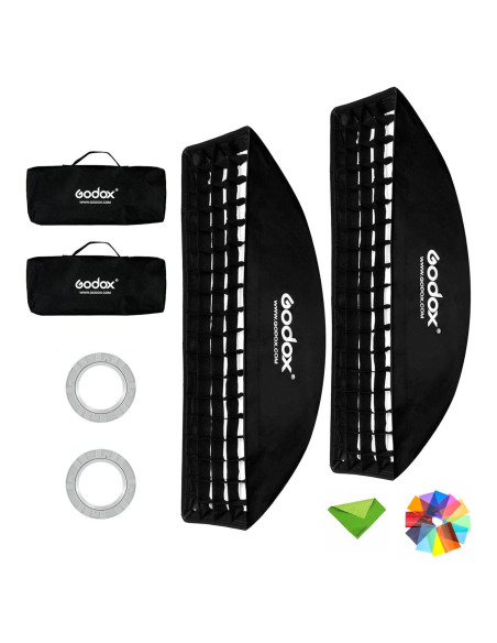 Softbox Godox 30x120cm con Rejilla Panal y Montura Bowens