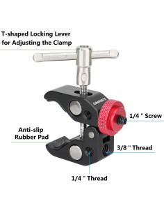 Abrazadera Super Crab Clamp CAMVATE 1/4"-20 (2-Pack) 2