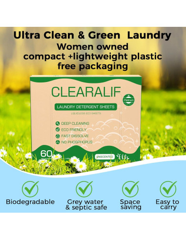 Hojas de detergente ecológico CROS VC-Fresh60, 60 cargas