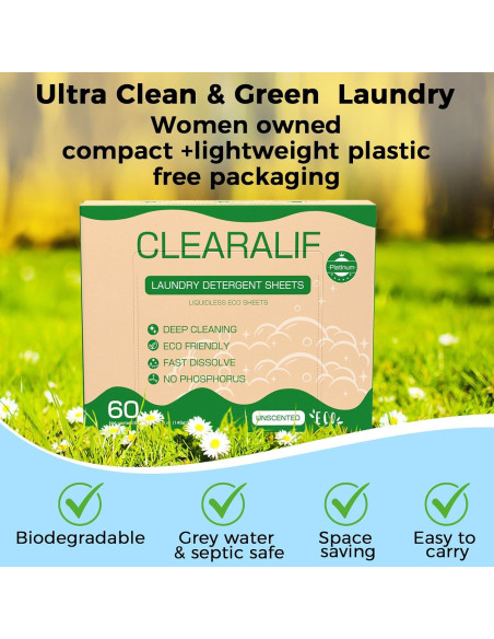 Hojas de detergente ecológico CROS VC-Fresh60, 60 cargas