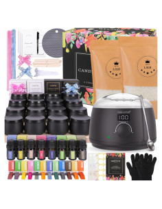 Kit de Fabricación de Velas SAEUYVB con Olla LED y Cera Soja