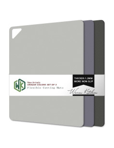 Juego de 3 Tablas de Cortar Flexibles WK Antideslizantes 36.8x29.2 cm