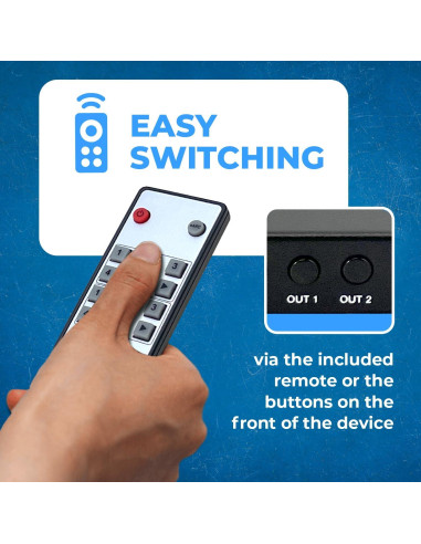 Interruptor Matriz HDMI 8K OREI BK-402A 4x2 con Extractor de Audio