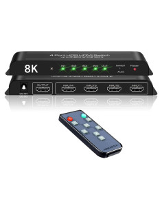 Conmutador HDMI 2.1 iArkPower 4 en 1 8K 60Hz 4K 120Hz