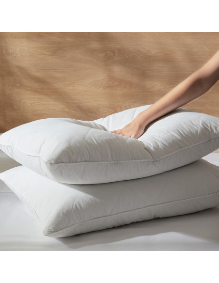 Almohada de Plumas de Ganso Tres Gansos Reina 600 Hilos