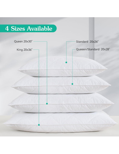 Almohada de Plumas de Ganso Tres Gansos Reina 600 Hilos