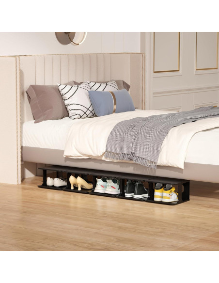 Estante Vertical Estrecho para Zapatos HAIXIN 7 Niveles Negro