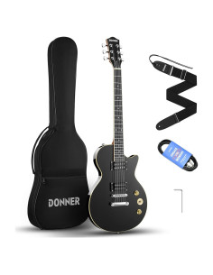 Guitarra Eléctrica Donner LP 39" Cuerpo Sólido Negro
