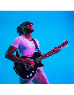 Guitarra Eléctrica Donner LP 39" Cuerpo Sólido Negro 2