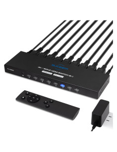 Conmutador HDMI 8 en 1 Suceem 4K 60Hz con Control Remoto