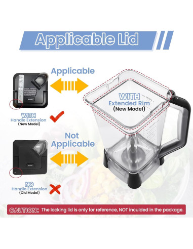 Jarra de Reemplazo 2,07L WARDFYT para Ninja BL610 y más