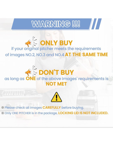 Jarra de Reemplazo 2,07L WARDFYT para Ninja BL610 y más