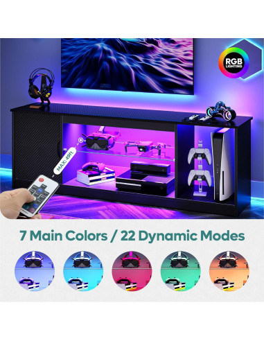 Centro de Entretenimiento Bestier 57" para PS5, Negro