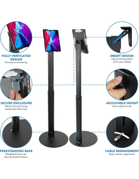 Soporte Kiosco Antirrobo Mount-It! para Tabletas 9.7-13"