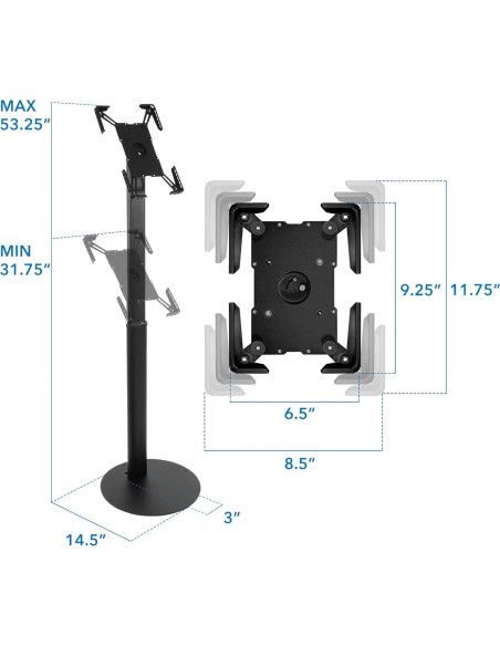 Soporte Kiosco Antirrobo Mount-It! para Tabletas 9.7-13"
