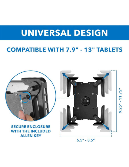 Soporte Kiosco Antirrobo Mount-It! para Tabletas 9.7-13"