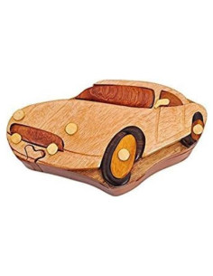 Caja rompecabezas coche deportivo TRICK madera hecha a mano