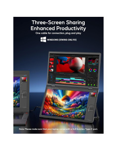 Extensor de Pantalla ZSCMALLS 15.6" 1080P USB-C Plegable 2