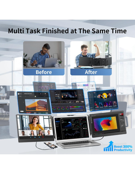 Extensor de Pantalla BOSII 14" FHD 1080P Portátil USB-C